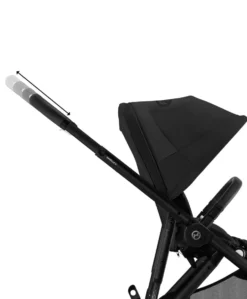 Cybex Gazelle S Pushchair Bundle with Cybex Cloud T i-Size Rotating Baby Car Seat (7 Pieces) - Moon Black