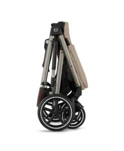 Cybex Gazelle S Twin Pushchair Bundle with Cybex Cloud T i-Size Rotating Baby Car Seat & Base (16 Pieces)- Almond Beige