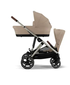 Cybex Gazelle S Twin Pushchair Bundle (12 Pieces) - Almond Beige