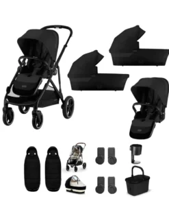 Cybex Gazelle S Twin Pushchair Bundle (12 Pieces) - Moon Black