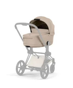 Cybex Priam Pushchair & Carry Cot Bundle With Cybex Cloud T Plus Car Seat & Base - Cozy Beige