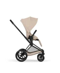 Cybex Priam Pushchair & Carry Cot Bundle With Cybex Cloud T Plus Car Seat & Base - Cozy Beige