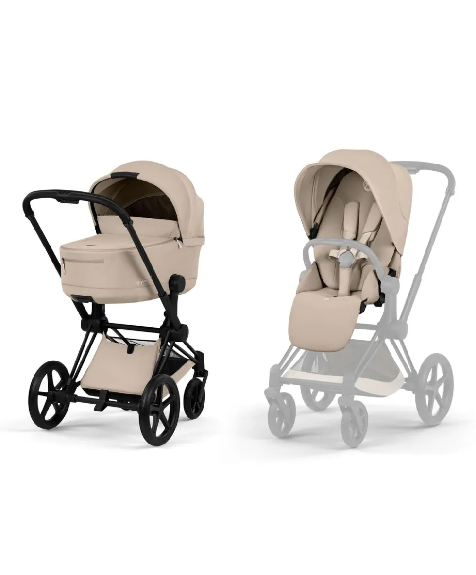 Cybex Priam Pushchair & Carry Cot - Cozy Beige