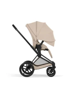 Cybex Priam Ultimate Pushchair Bundle With Cybex Cloud T Plus - Black/Cozy Beige