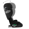 Cybex Solution T i-Fix High-back Booster Car Seat in Moon Black