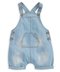 Denim Dungarees and White T Shirt - 2 Piece Set