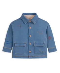 Denim Shacket & T-Shirt