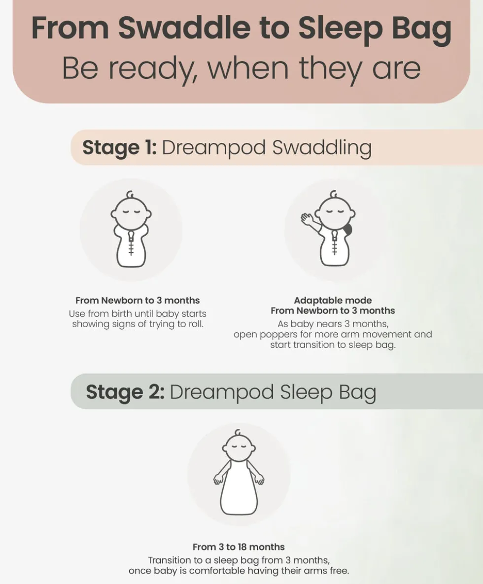 Dreampod Swaddle (1.0 Tog) - Oatmeal