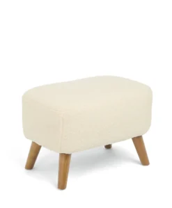 Elwood Nursing Chair & Stool - Off White Boucle