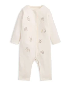 Embroidered Bear Romper