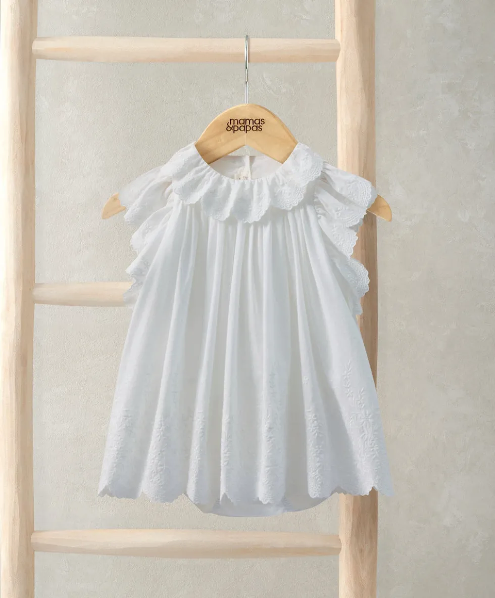 Embroidered Frill Bodysuit Dress