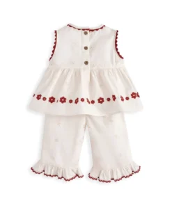 Embroidery Top & Trouser Set