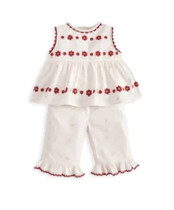 Embroidery Top & Trouser Set