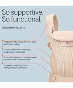 Ergobaby Omni Deluxe Mesh Baby Carrier - Natural Beige