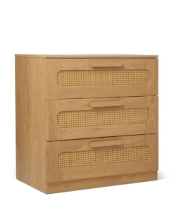 Esna Nursery Bundle with Lua Bedside Crib (6 Piece) – Rattan