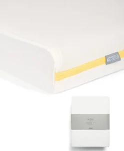 Essential Airflow Fibre Cotbed Mattress & Fitted Sheets (2 Pack) - White