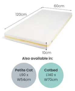 Essential Airflow Fibre Small Cotbed and Cot Mattress