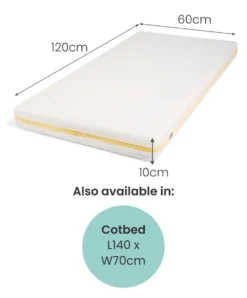 Essential Airflow Spring Small Cotbed and Cot Mattress