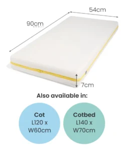 Essential Pocket Spring Petite Cot Mattress