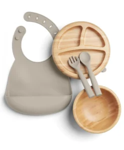 First Mealtime Bamboo Set - Truffle