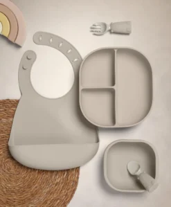 First Mealtime Silicone Set – Truffle