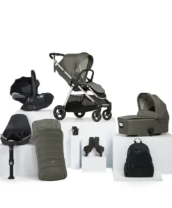 Flip XT³ Pushchair Bundle with Cybex Cloud T Car Seat (8 Pieces) - Harbour Grey
