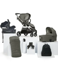 Flip XT³ Pushchair Bundle with Cybex Aton B2 Car Seat (7 Pieces) - Harbour Grey
