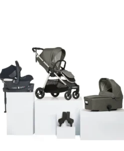 Flip XT³ Pushchair Bundle with Cybex Aton B Car Seat & Base (5 Pieces) – Harbour Grey