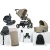 Flip XT³ Pushchair Complete Bundle with Cybex Cloud T Car Seat & Base (8 Pieces) – Sage Grey