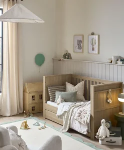 Franklin Cotbed & Luxury Hybrid Twin Mattress Bundle - Oak