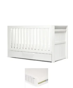 Franklin Cotbed & Premium Pocket Spring Mattress Bundle - White Wash