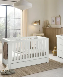Franklin Cotbed & Premium Pocket Spring Mattress Bundle - White Wash