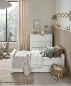 Franklin Cotbed & Premium Pocket Spring Mattress Bundle - White Wash
