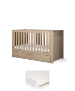 Franklin Cotbed & Premium Pocket Spring Mattress Bundle - Oak