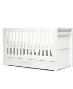 Franklin Nursery Bundle with Lua Bedside Crib (6 Piece) – White Wash
