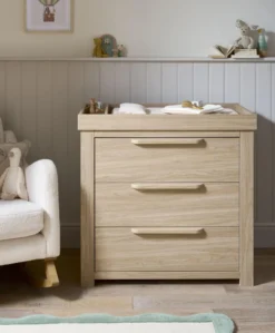 Franklin 2 Piece Cotbed Set with Dresser Changer - Oak