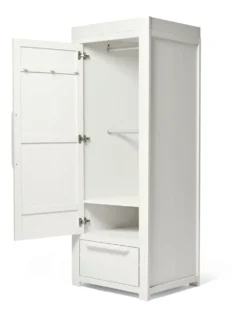 Franklin Single Nursery Wardrobe - White Wash