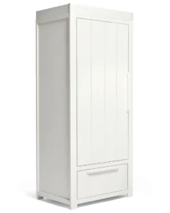 Franklin Single Nursery Wardrobe - White Wash