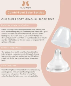 Fraupow Combi-Feed Baby Bottles - (Pack of 3)