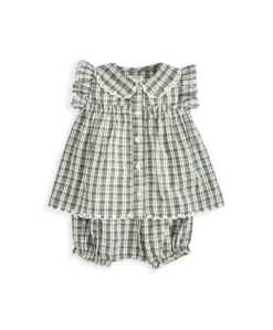 Gingham Print Outfit Set