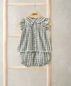Gingham Print Outfit Set