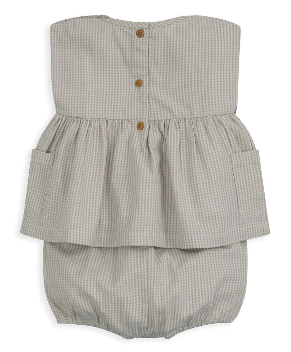 Gingham Top & Shorts Outfit Set