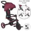 Globber Explorer Trike Foldable 4in1 - Burgundy