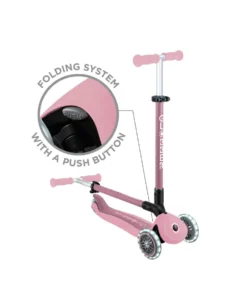 Globber Go Up Active Lights Eco - Berry