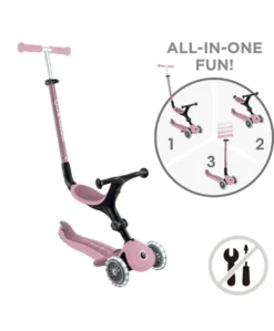 Globber Go Up Active Lights Eco - Berry