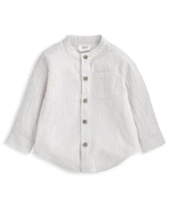 Grandad Collar Shirt & Shorts Set (2 Pieces)