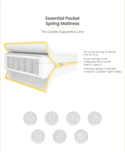 Hampden Cotbed & Essential Airflow Pocket Spring Cotbed Mattress Bundle - Cashmere