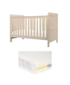 Hampden Cotbed & Essential Airflow Pocket Spring Cotbed Mattress Bundle - Cashmere