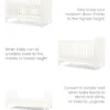 Hampden Cotbed & Luxury Hybrid Twin Cotbed Mattress Bundle - White