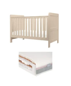Hampden Cotbed & Luxury Hybrid Twin Cotbed Mattress Bundle - Cashmere